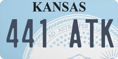 KS license plate 441ATK