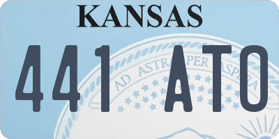KS license plate 441ATO