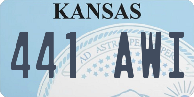 KS license plate 441AWI