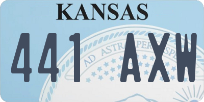 KS license plate 441AXW