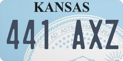 KS license plate 441AXZ