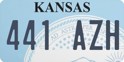 KS license plate 441AZH
