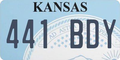 KS license plate 441BDY