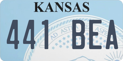 KS license plate 441BEA