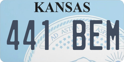 KS license plate 441BEM