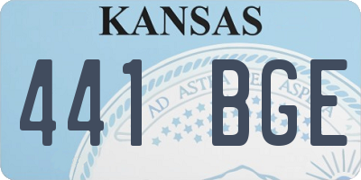KS license plate 441BGE