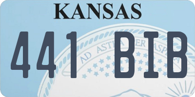 KS license plate 441BIB