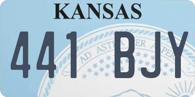 KS license plate 441BJY