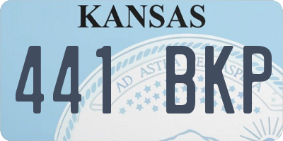KS license plate 441BKP
