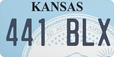 KS license plate 441BLX