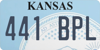 KS license plate 441BPL