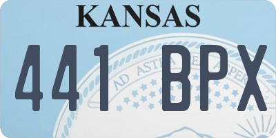 KS license plate 441BPX