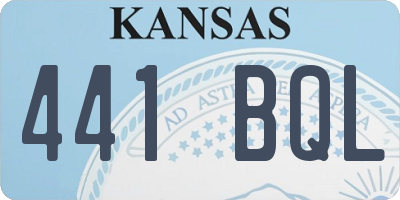 KS license plate 441BQL
