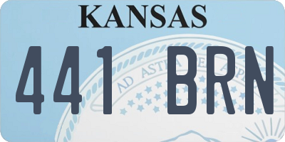 KS license plate 441BRN