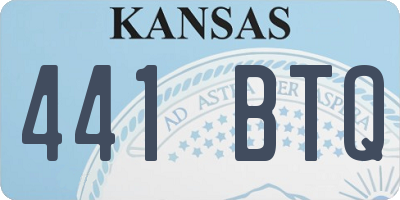 KS license plate 441BTQ