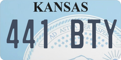 KS license plate 441BTY