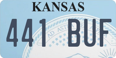 KS license plate 441BUF
