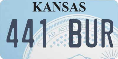 KS license plate 441BUR