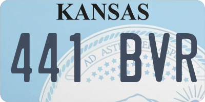 KS license plate 441BVR