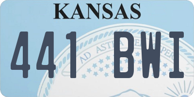 KS license plate 441BWI