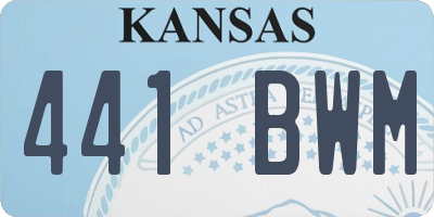 KS license plate 441BWM