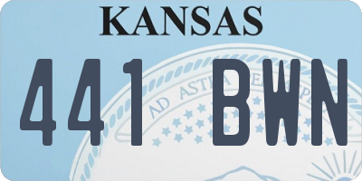 KS license plate 441BWN