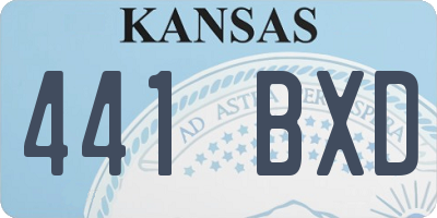 KS license plate 441BXD