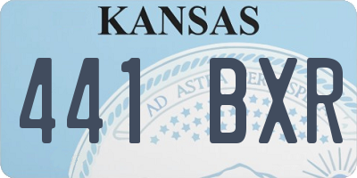 KS license plate 441BXR