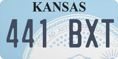 KS license plate 441BXT