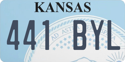 KS license plate 441BYL