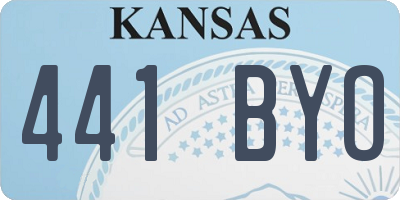 KS license plate 441BYO