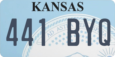 KS license plate 441BYQ
