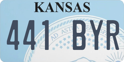 KS license plate 441BYR