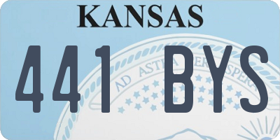 KS license plate 441BYS