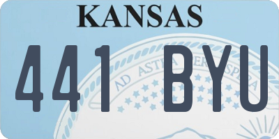 KS license plate 441BYU