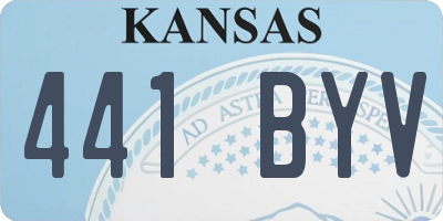 KS license plate 441BYV