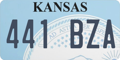 KS license plate 441BZA