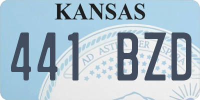 KS license plate 441BZD