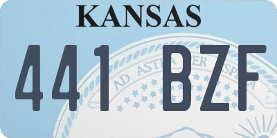 KS license plate 441BZF