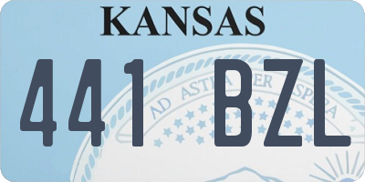 KS license plate 441BZL