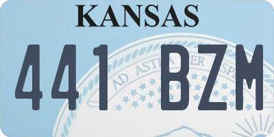 KS license plate 441BZM