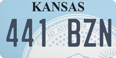 KS license plate 441BZN