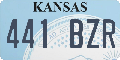 KS license plate 441BZR
