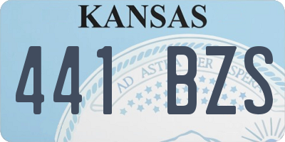 KS license plate 441BZS