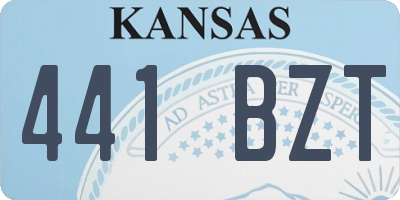 KS license plate 441BZT