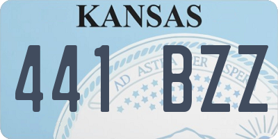 KS license plate 441BZZ
