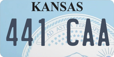 KS license plate 441CAA