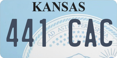 KS license plate 441CAC