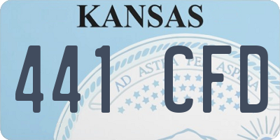 KS license plate 441CFD
