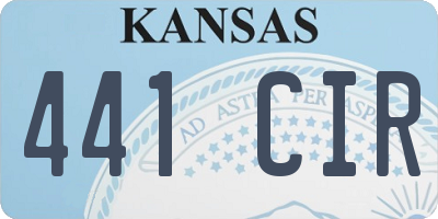 KS license plate 441CIR